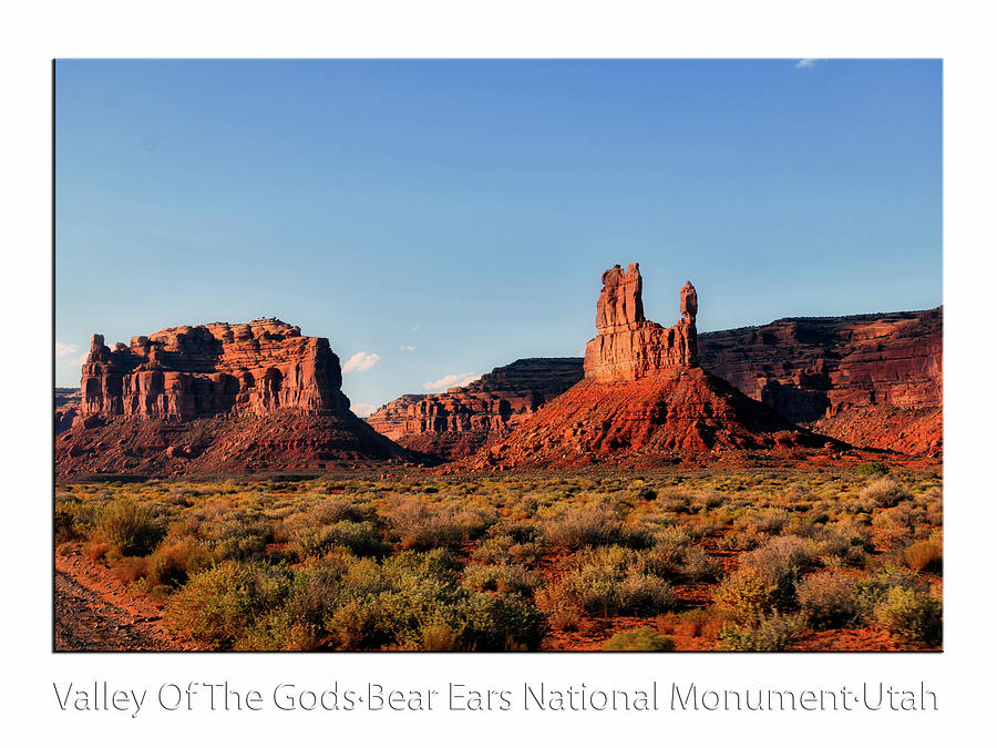 Sunset Tour Valley Of The Gods Utah Text 09 Photograph by Thomas Woolworth