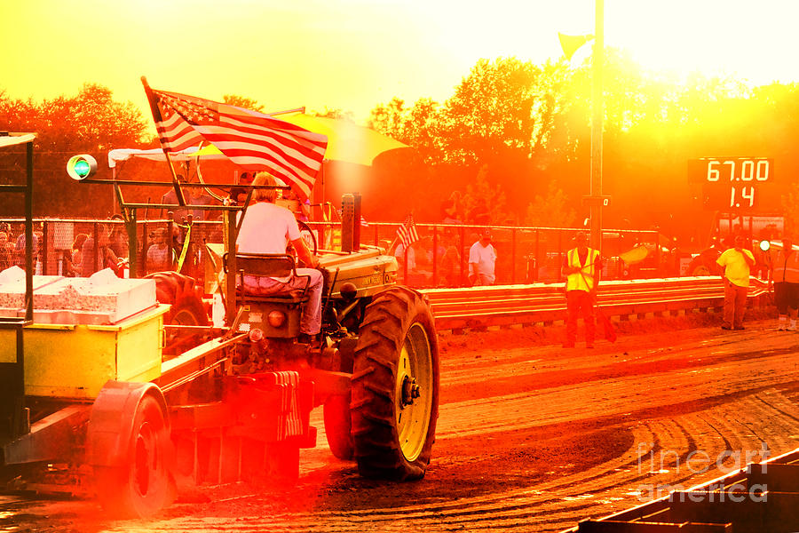 Sunset Tractor Pull Photograph by Olivier Le Queinec