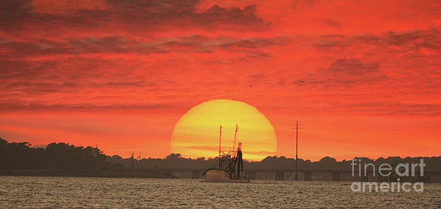 Sunset Trawler Photograph by Benanne Stiens