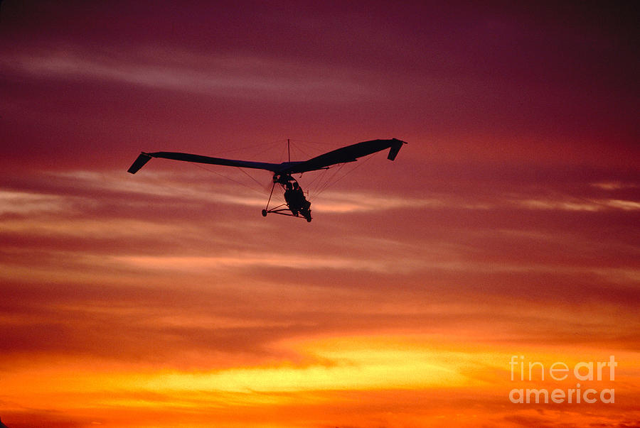 Sunset Ultralight Flight Photograph by Wernher Krutein