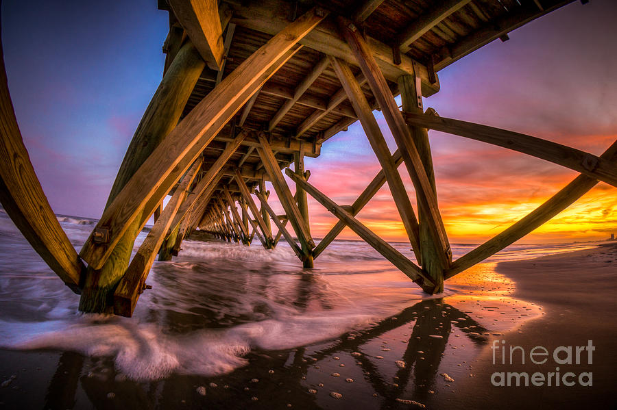 Sunset Under the Pier Photograph by David Smith