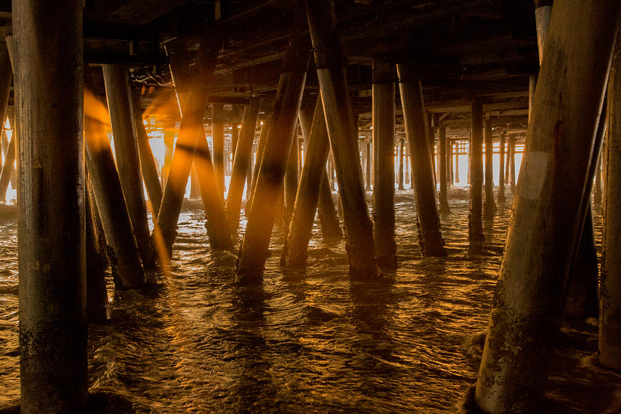 Sunset Under The Pier Photograph by Garry Loss