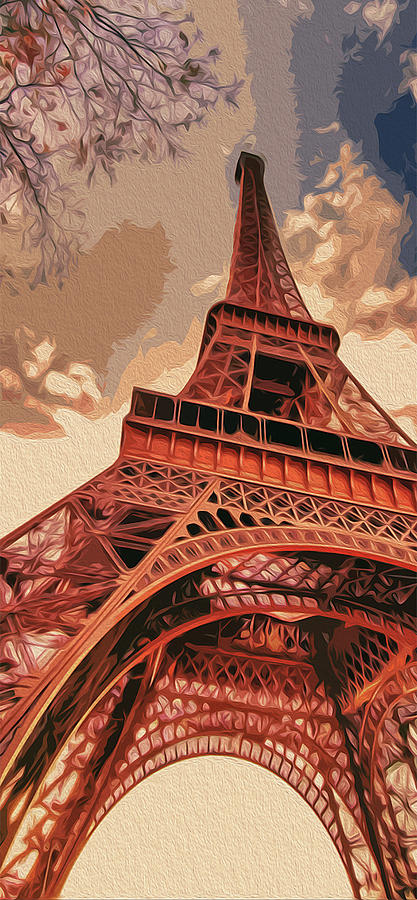 Sunset Under The Tour Eiffel Painting