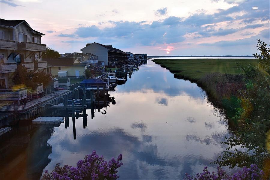 Sunset Photograph - Sunset View at the Art League of Ocean City - Maryland by Kim Bemis