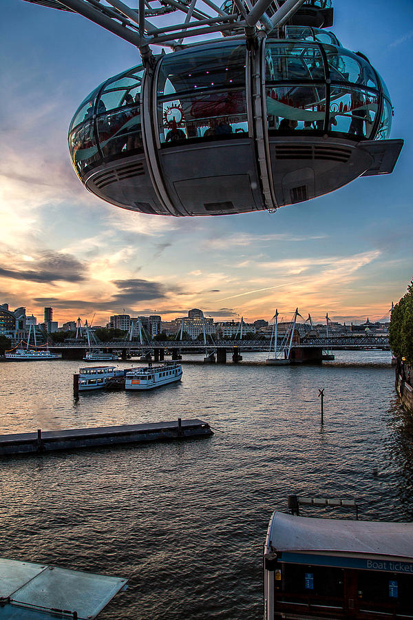 Sunset view from the London Eye Photograph by Micah Goff
