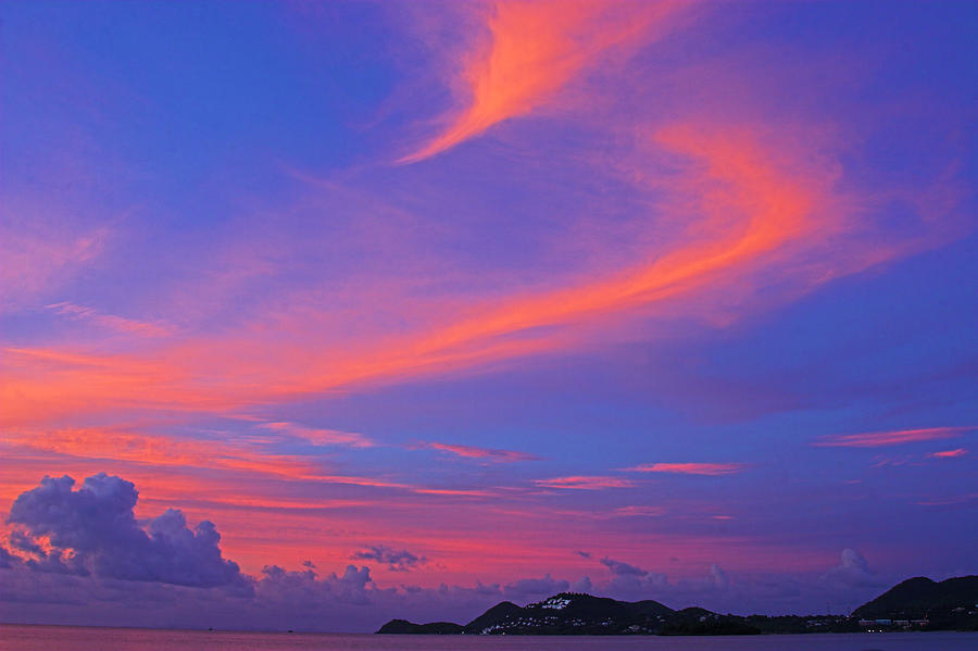 Sunset-Vigie Beach- St Lucia Photograph by Chester Williams
