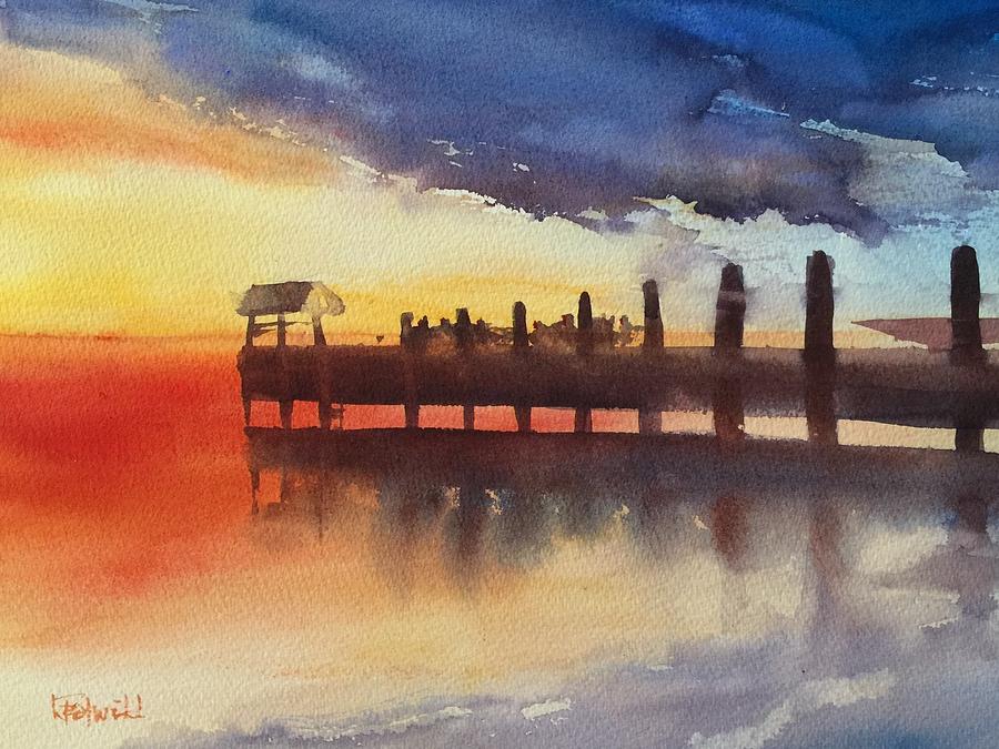 Sunset Painting - Sunset Watch by Lynne Bolwell