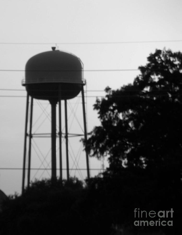 Sunset Water Tower Bw Version Two Photograph