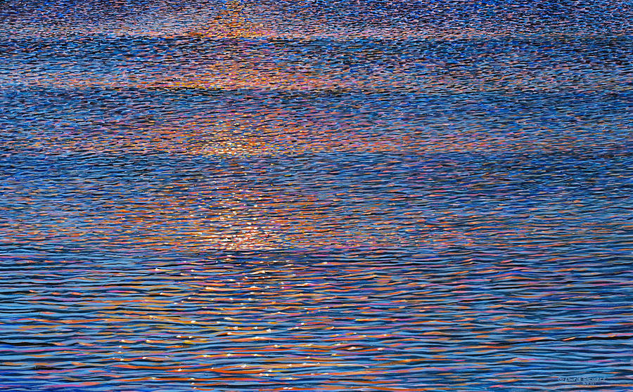 Sunset Waves Painting by Laurie Stewart