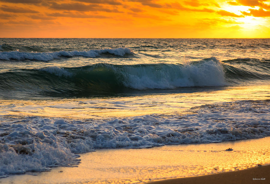 Sunset Waves Photograph by Rebecca Hiatt