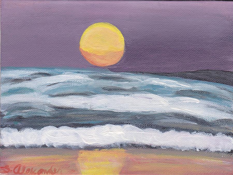 Sunset Waves Painting by Sue Alexander - Fine Art America