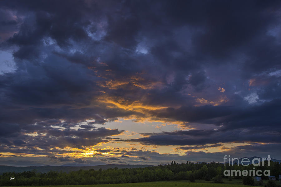 Sunset Western Maine Photograph by Alana Ranney