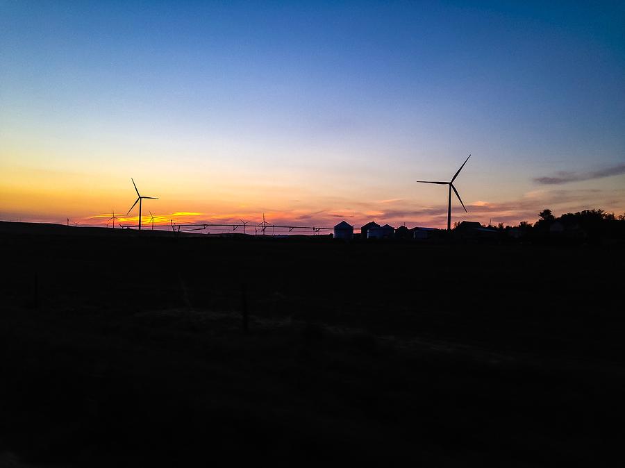 Sunset Wind Towers Photograph by Kyle Mock - Fine Art America