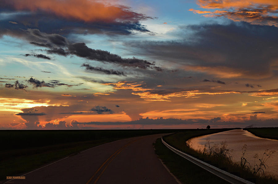 Florida Sunset Winding Road Photograph by Ken Figurski