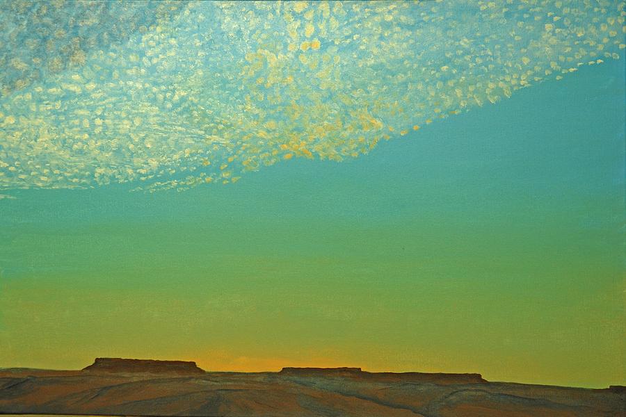 Sunset with Alto Cumulous Painting by Kerry Beverly