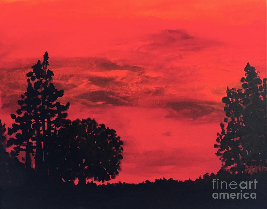 Sunset  Painting by Wonju Hulse