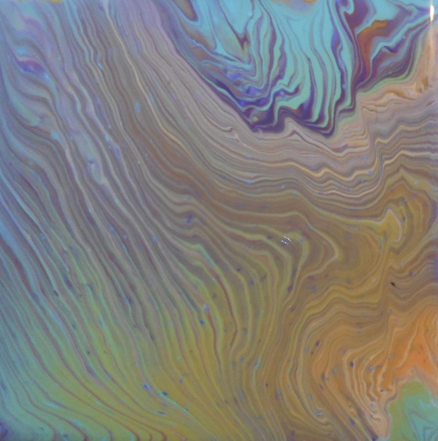 Acrylic Pour Mixed Media - Sunset Wood by Darin Black