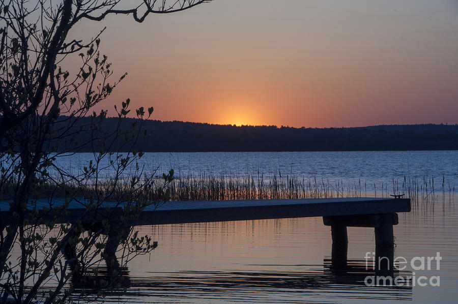 Sunset Worden Pond Pier Photograph by Steven Natanson