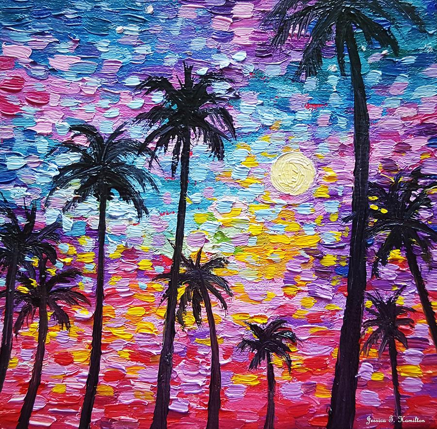 Nature Painting - Sunsets in Florida by Jessica T Hamilton