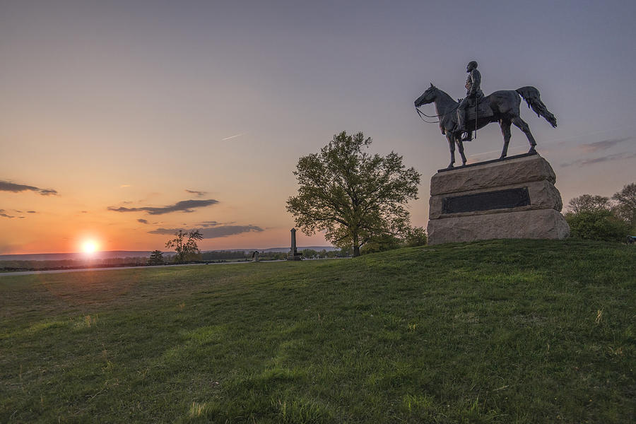 Sunsetting as General Meade watches Photograph by Dave Sandt