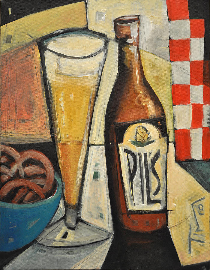 Beer Painting - Sunshine And Hops by Tim Nyberg