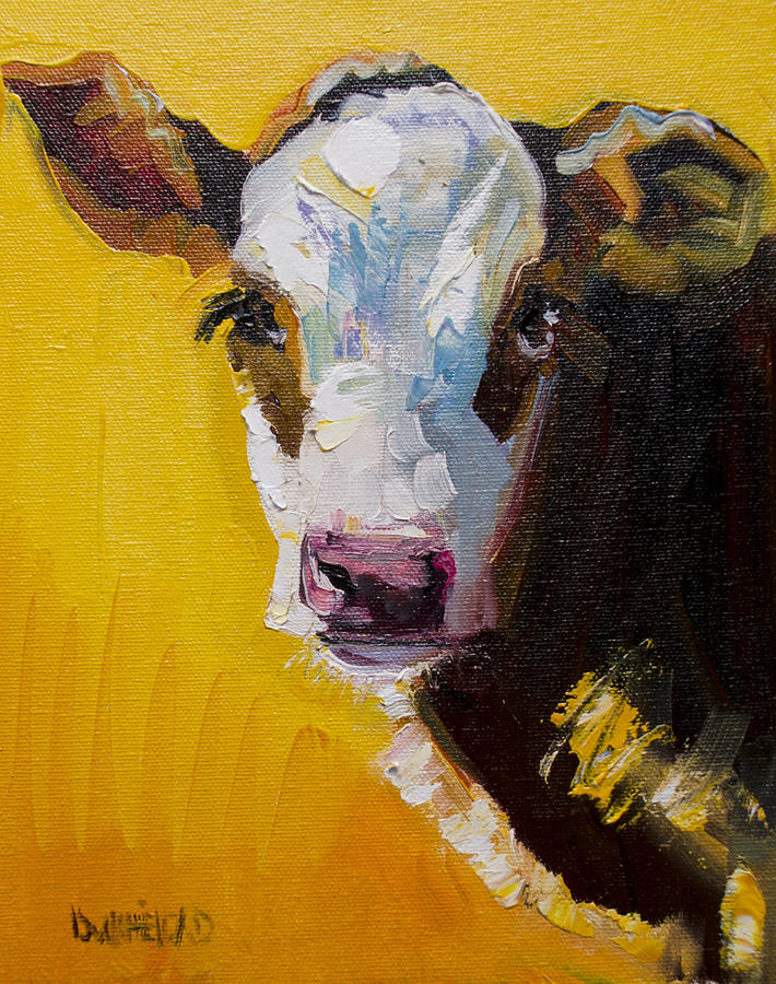 Sunshine Cow Painting by Diane Whitehead