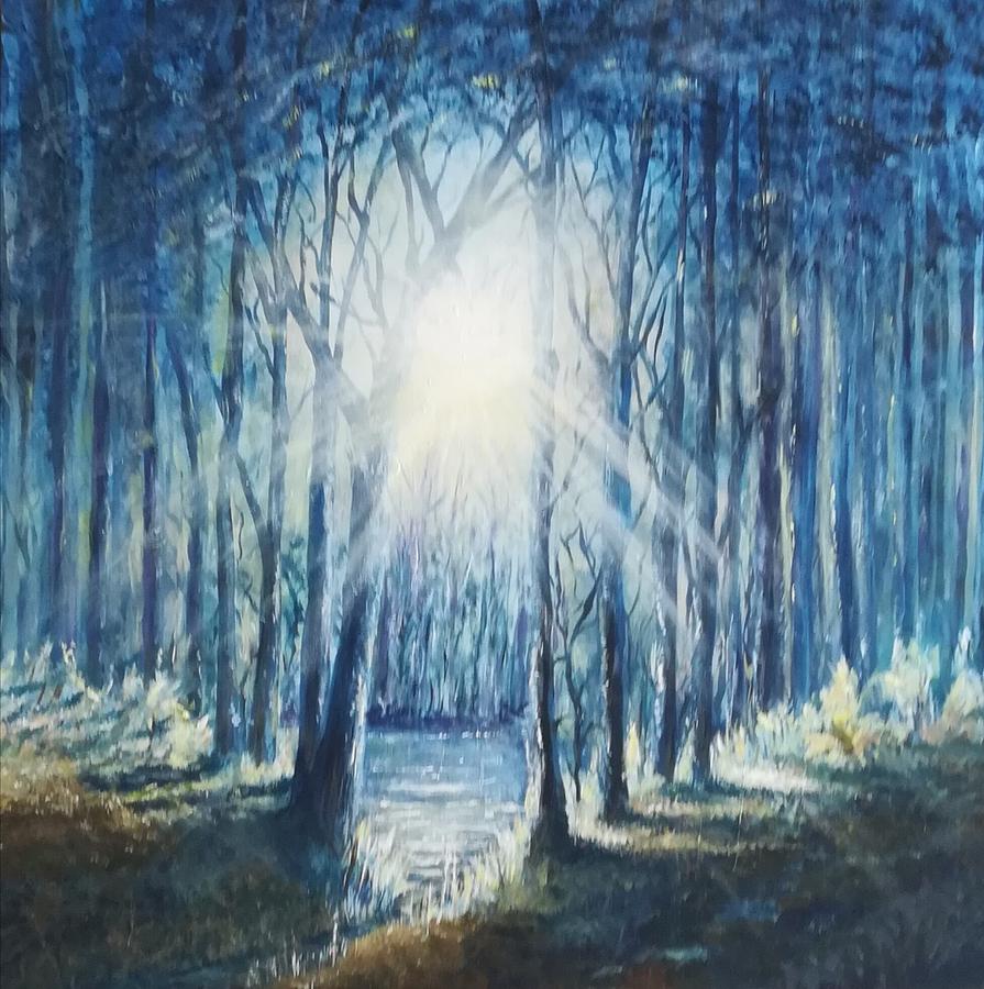 Sunshine Forest Painting by Joy Fahey - Fine Art America