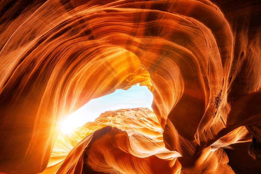 Summer Photograph - Sunshine In Antelope Canyon Opening by Good Focused