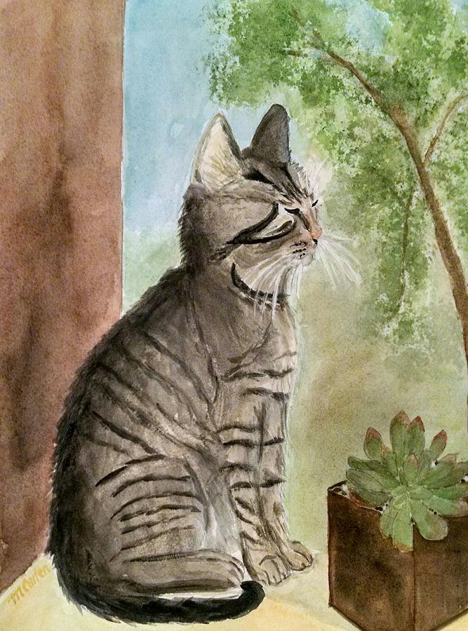 Cat Painting - Shelly My Sunshine by M Carlen