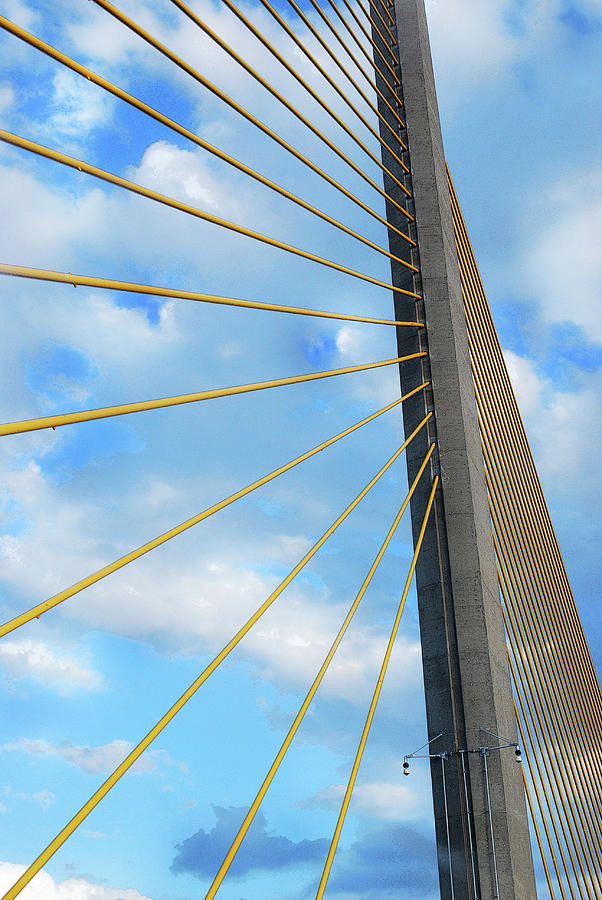 Bridge Photograph - Sunshine Skyway Bridge Angle by Amanda Vouglas