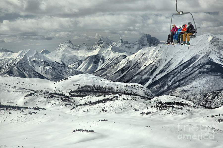 Sunshine Village Scenic Chairlift Ride Photograph by Adam Jewell