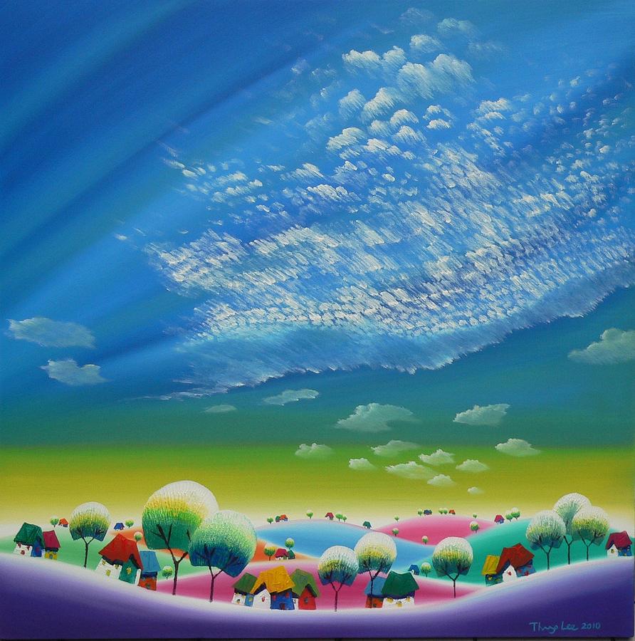 Sunshine wind cloud Painting by Tang Hong Lee