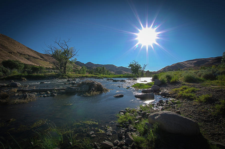 Neveda Photograph - Sunstreams to the River by Joie Cameron-Brown