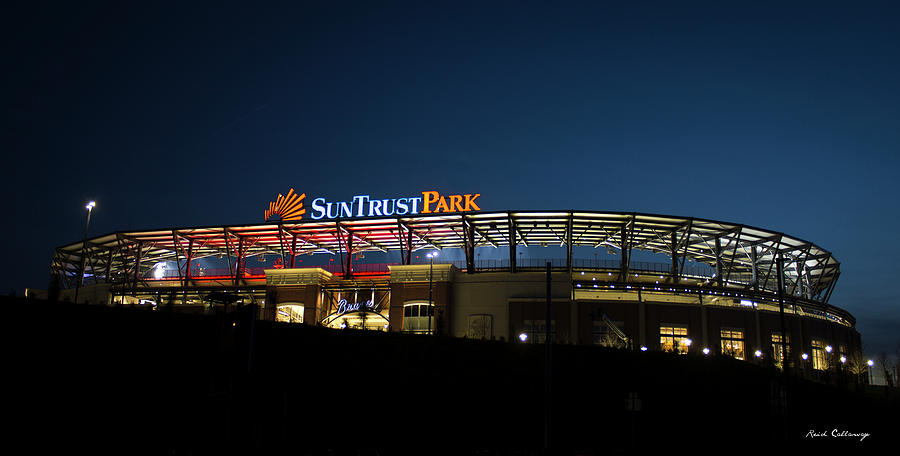 SunTrust Park Almost Ready Atlanta Braves Baseball Night Art Photograph by Reid Callaway