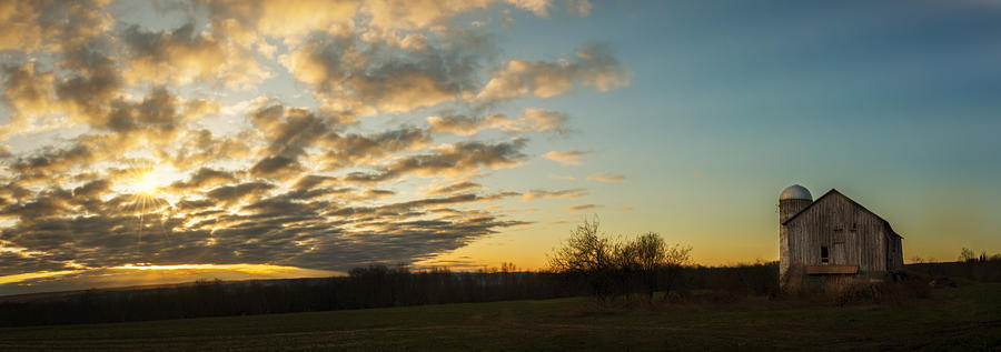 Sunup on the farm Photograph by Chris Bordeleau