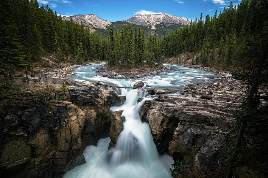 Sunwapta Falls in Jasper National Park Photograph by James Udall