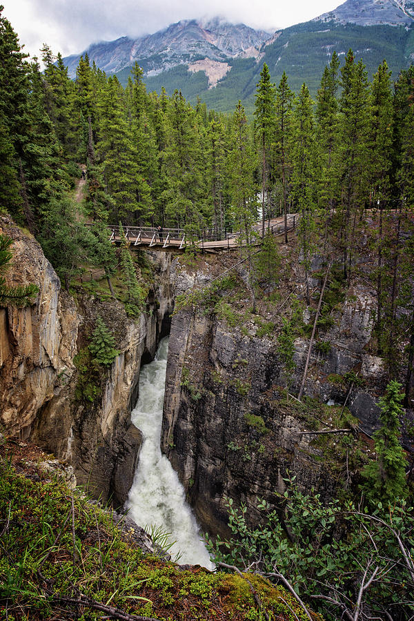 Waterfall Photograph - Sunwapta Falls Jasper Alberta by Joan Carroll