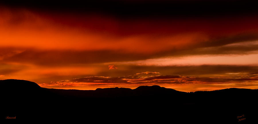 Sunset Photograph - Sunwork by Diane C Nicholson