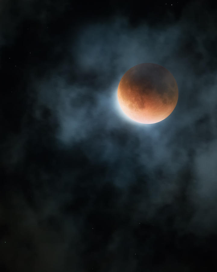 Space Photograph - Super Blood Moon 2015 by Bill Wakeley