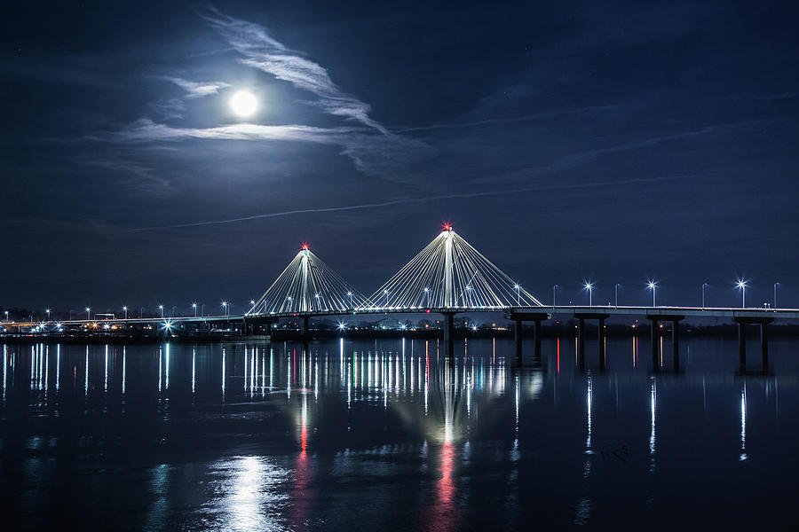 Super Blue Clark Bridge Photograph by Joe Kopp