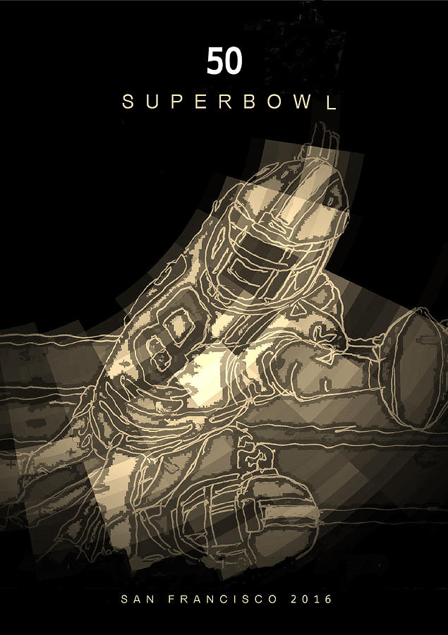 Super Bowl Poster Mixed Media by Andrew Drozdowicz