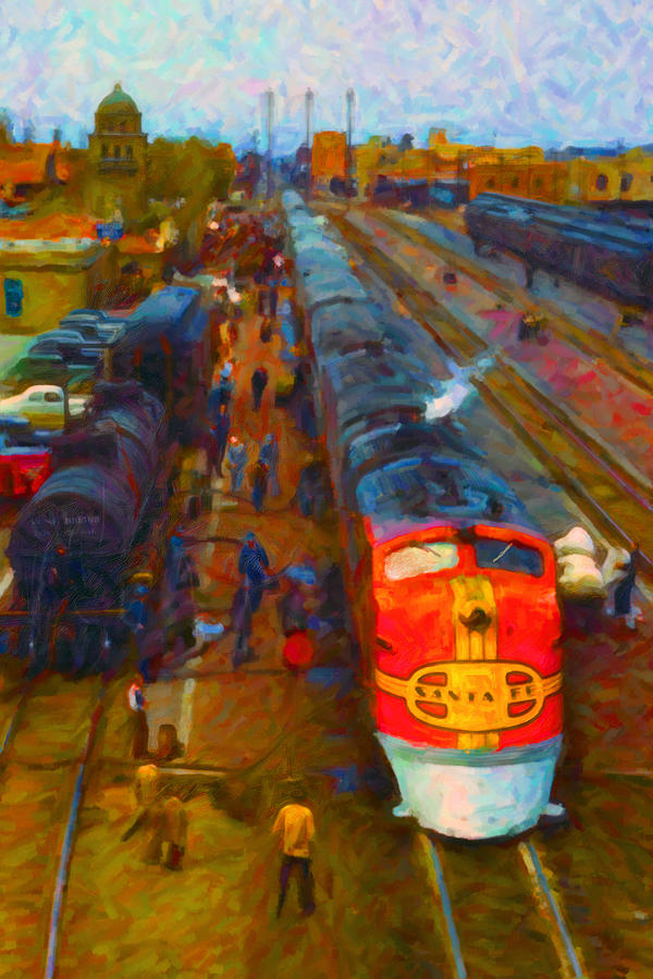 Super Chief Fuel Stop Digital Art by Chuck Mountain