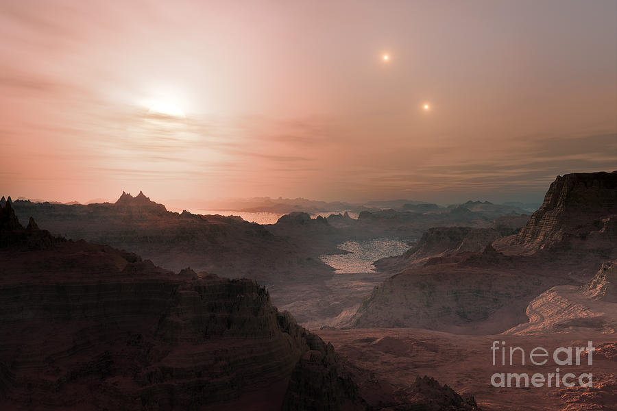 Super-earth Exoplanet Gliese 667 Cc Photograph by ESO/Luis Calada