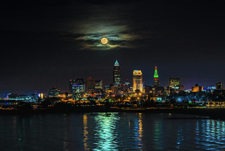 Super Full Moon over Cleveland by Richard Kopchock Super Full Moon over Cleveland by Richard Kopchock