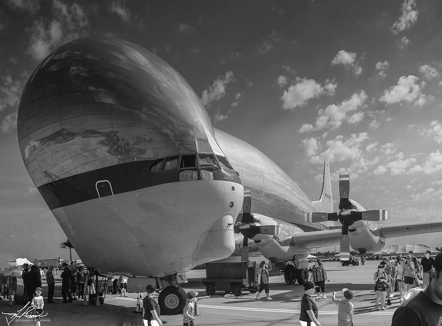 Black And White Photograph - Super Guppy Taking a Look Over its Shoulder by Phil And Karen Rispin
