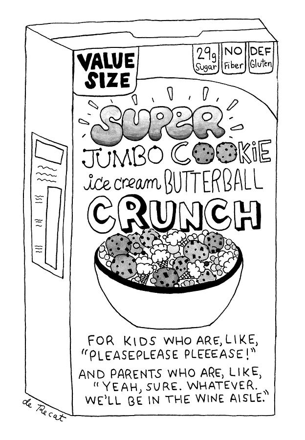 Super Jumbo Cookie Ice Cream Butterball Crunch Drawing by Olivia de Recat