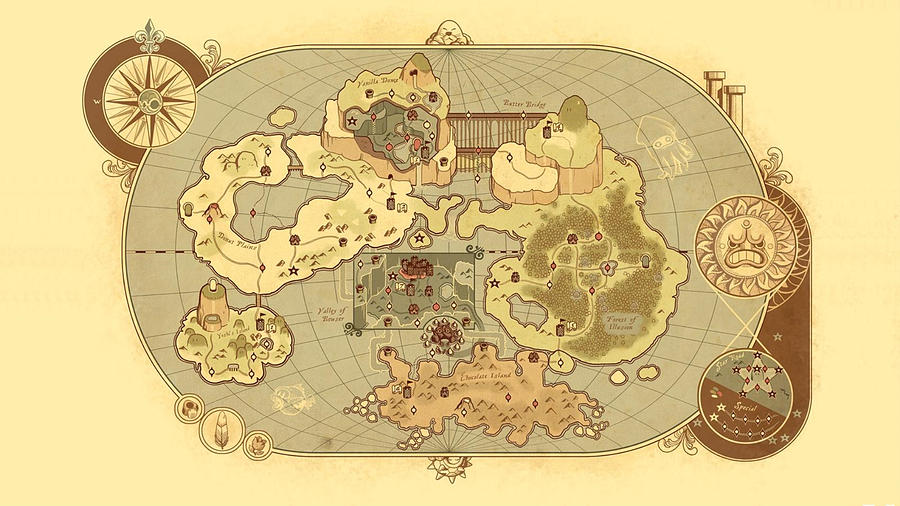 Map Digital Art - Super Mario World by Maye Loeser