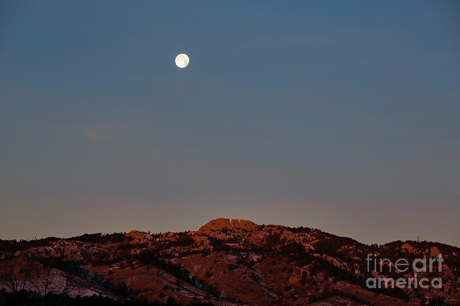 Super Moon and Horsetooth Rock Photograph by Jon Burch Photography
