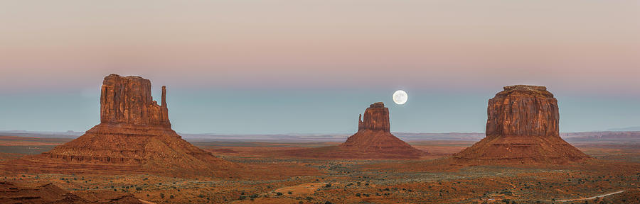 Super Moon in Monument Valley Photograph by Jon Glaser