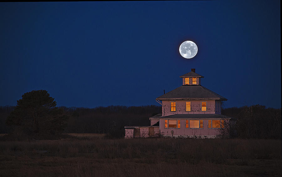 Super Moonset at Sunrise March 2011 Photograph by Rick Mosher